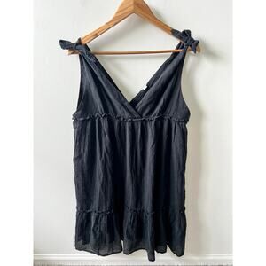 Aerie black beach dress/swim cover up women's size small